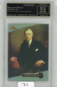 Woodrow Wilson - 2023 Pieces of the Past Presidential Edition Graded CC&G Gem Mint 9.5
