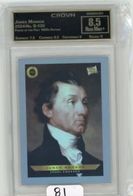 James Monroe - 2024 Pieces of the Past 1800s Edition Graded CC&G Near Mint+ 8.5