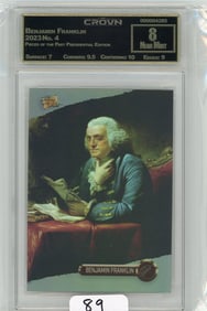 Benjamin Franklin - 2023 Pieces of the Past Presidential Edition Graded CC&G Near Mint 8