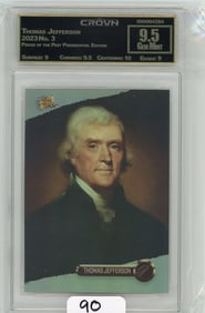 Thomas Jefferson - 2023 Pieces of the Past Presidential Edition Graded CC&G Gem Mint 9.5