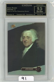 John Adams - 2023 Pieces of the Past Presidential Edition Graded CC&G Gem Mint 9.5