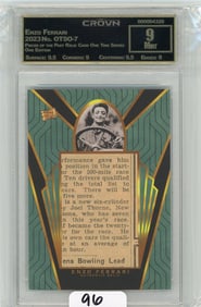 Enzo Ferrari - 2023 Pieces of the Past Relic Card One Time Series One Edition Graded CC&G Mint 9