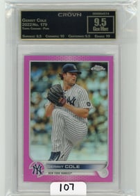 Gerrit Cole - 2022 Topps Chrome - Pink Graded CC&G Gem Mint 9.5