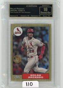 Nolan Arenado - 2022 Topps Chrome '87 Topps Baseballl Graded CC&G Crowned Gem 10