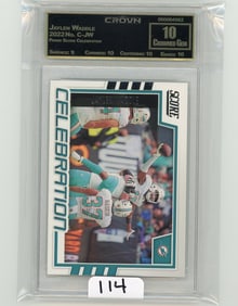Jaylen Waddle - 2022 Panini Score Celebration Graded CC&G Crowned Gem 10