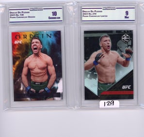 Lot of 2 CC&G Graded UFC Panini Chronicles cards