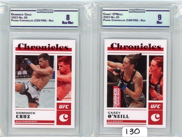 Lot of 2 CC&G Graded UFC Panini Chronicles cards