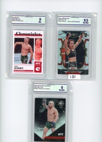 Lot of 3 CC&G Graded UFC Panini cards