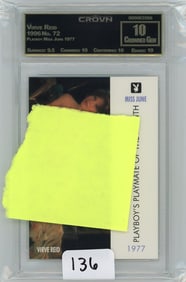 Virve Reid - 1996 Playboy Miss June 1977 Graded CC&G Crowned Gem 10