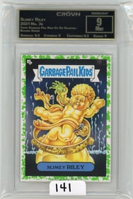 Slimey Riley - 2021 Topps Garbage Pail Kids Go On Vacation - Booger Green Graded CC&G Mint 9