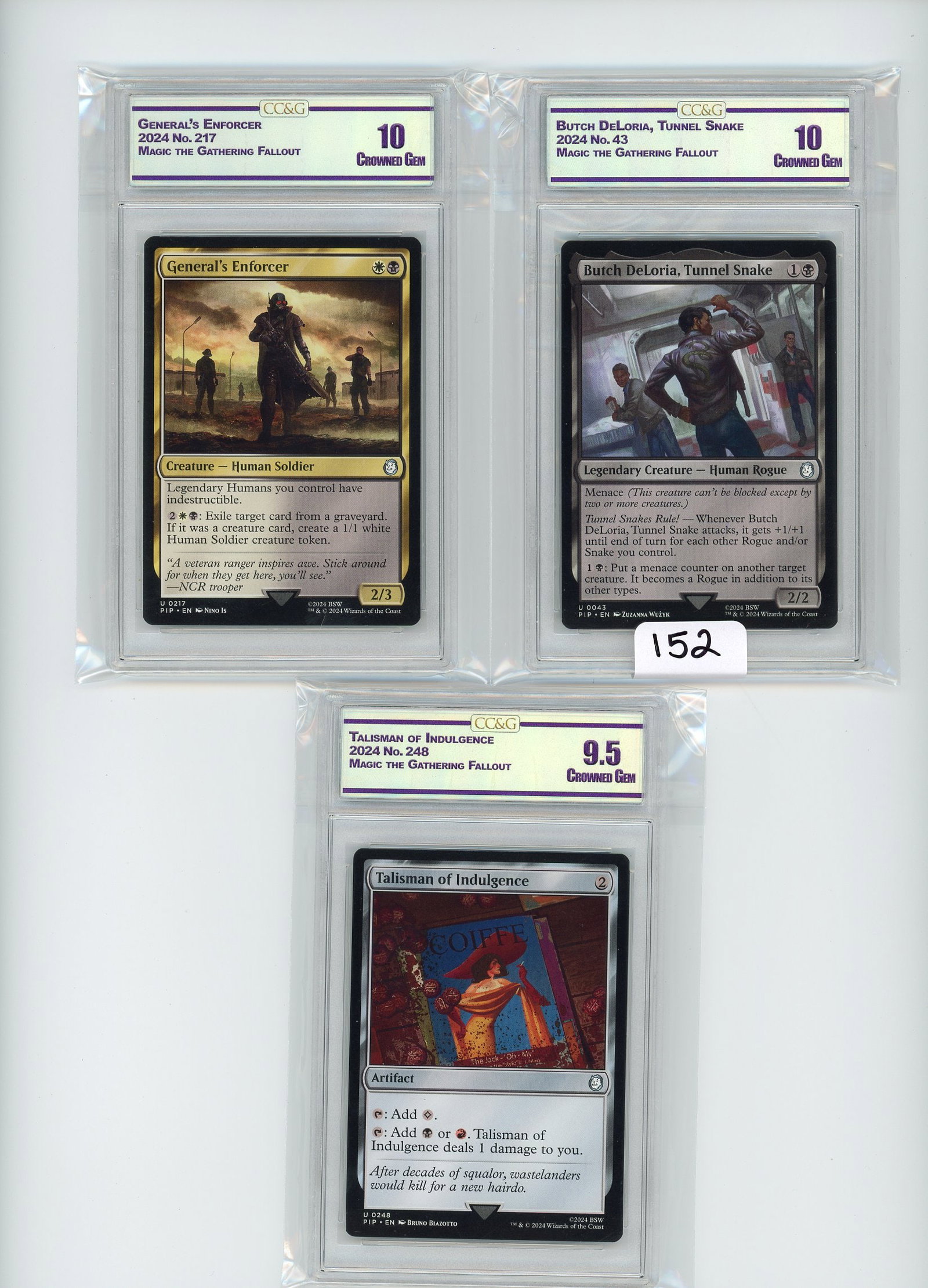 Lot of 3 CC&G Graded Magic the Gathering Fallout cards: Lot of 3 CC&G Graded Magic the Gathering Fallout cards