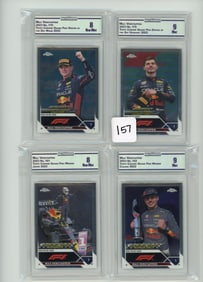 Lot of 4 CC&G Graded Topps Chrome Max Verstappen cards