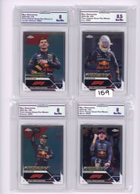 Lot of 4 CC&G Graded Topps Chrome Max Verstappen cards