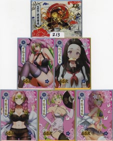 Lot of 6 Unlicensed Demon Slayer Cards