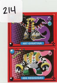 Giratina/Regigigas - 2022 Pokemon Pokedex 2 Sticker - Gold Foil