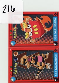 Krokorok/Darumaka - 2022 Pokemon Pokedex 2 Sticker - Silver Foil