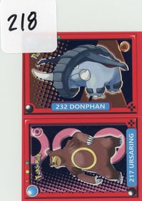 Donphan/Ursaring - 2022 Pokemon Pokedex Sticker - Blue Foil