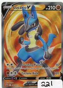 Lucario V - 2022 Pokemon SWSH Black Star Promo - Full Art