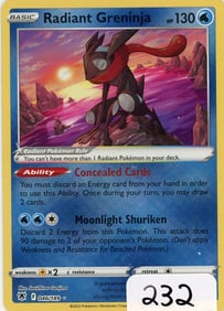 Radiant Greninja - 2022 Pokemon Astral Radiance