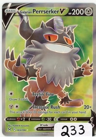 Galarian Perrserker V - 2022 Pokemon Lost Origin - Full Art