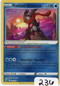 Radiant Greninja - 2022 Pokemon Astral Radiance