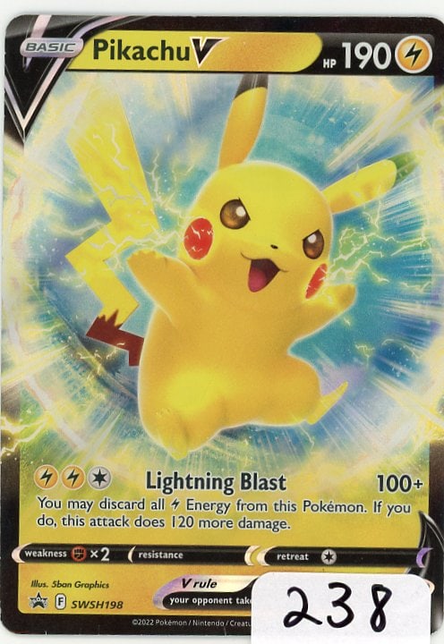 Pikachu V - 2022 Pokemon SWSH Black Star Promo: Pikachu V - 2022 Pokemon SWSH Black Star Promo