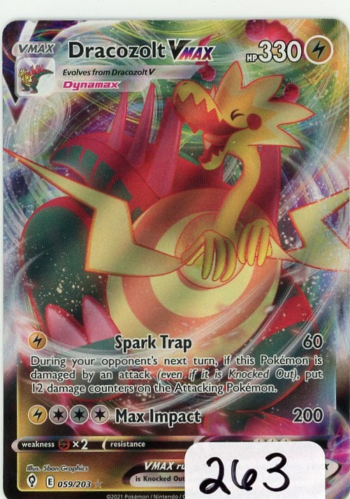 Dracozolt Vmax - 2021 Pokemon Evolving Skies - Full Art: Dracozolt Vmax - 2021 Pokemon Evolving Skies - Full Art