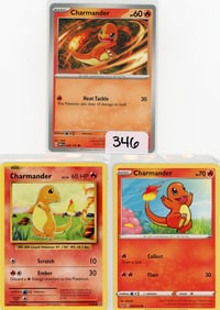 Lot of 3 Charmander Pokemon Trading Cards