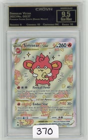 Simisear Vstar - 2023 Pokemon Crown Zenith (Error: Miscut) CC&G Graded Gem Mint 9.5