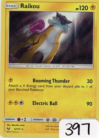 Raikou - 2017 Pokemon Shining Legends - Holo