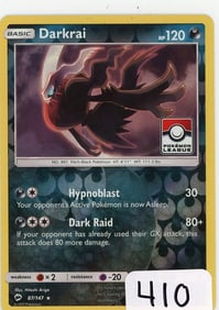 Darkrai - 2017 Pokemon Burning Shadows: Pokemon League - Reverse Holo