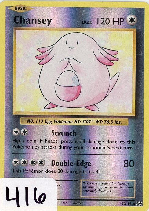 Chansey - 2016 Pokemon Evolutions - Reverse Holo (1 of 1)