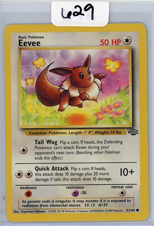 Eevee - 1999 Pokemon Jungle: Eevee - 1999 Pokemon Jungle