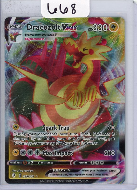 Dracozolt Vmax - 2021 Pokemon Evolving Skies - Full Art: Dracozolt Vmax - 2021 Pokemon Evolving Skies - Full Art