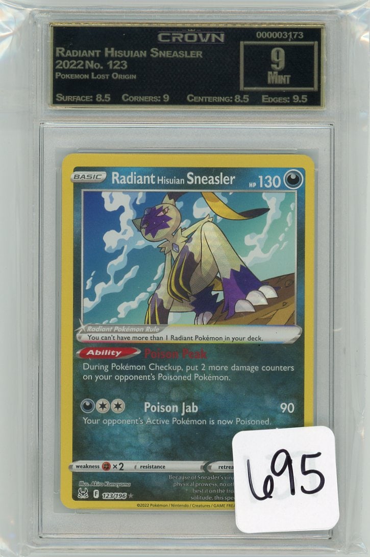 Radiant Hisuian Sneasler - 2022 Pokemon Lost Origin CC&G Graded Mint 9 (1 of 1)