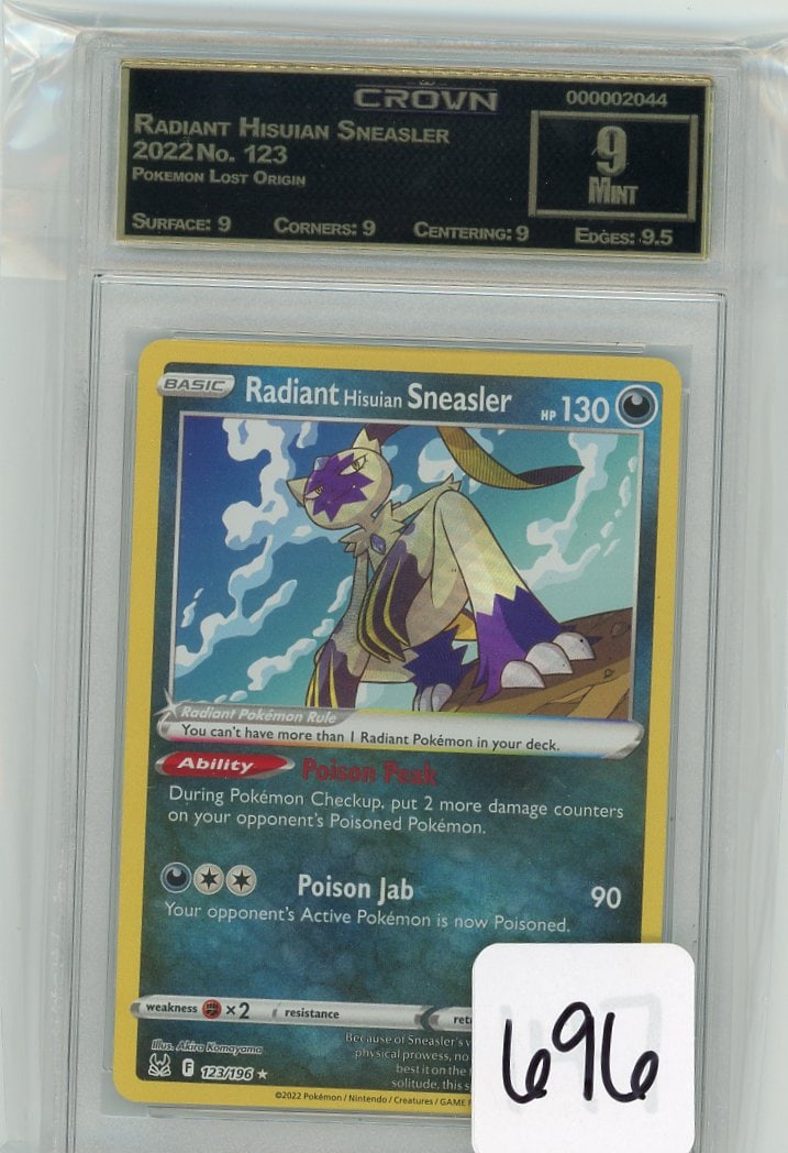 Radiant Hisuian Sneasler - 2022 Pokemon Lost Origin CC&G Graded Mint 9: Radiant Hisuian Sneasler - 2022 Pokemon Lost Origin CC&G Graded Mint 9