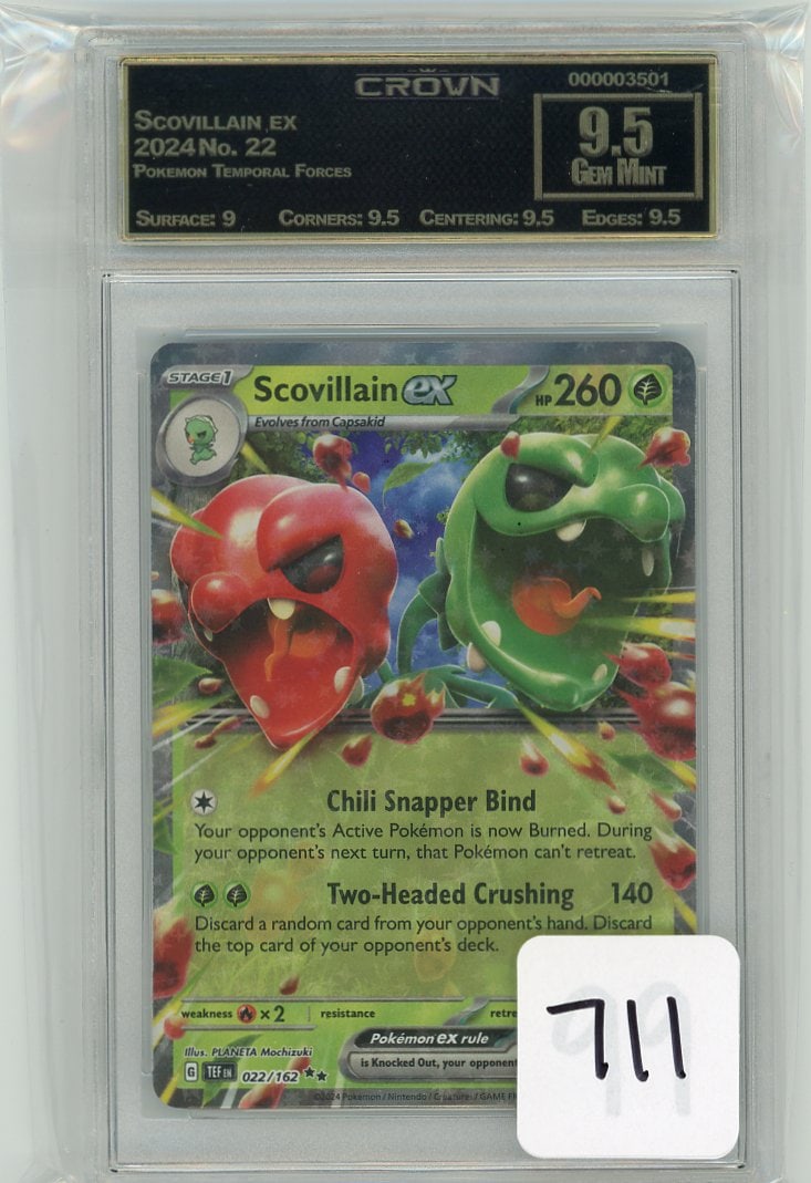 Scovillain ex - 2024 Pokemon Temporal Forces CC&G Graded Gem Mint 9.5 (1 of 1)
