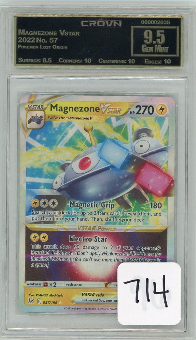 Magnezone Vstar - 2022 Pokemon Lost Origin CC&G Graded Gem Mint 9.5: Magnezone Vstar - 2022 Pokemon Lost Origin CC&G Graded Gem Mint 9.5