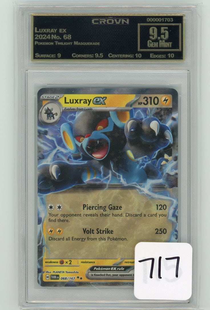 Luxray ex - 2024 Pokemon Twilight Masquerade CC&G Graded Gem Mint 9.5 (1 of 1)