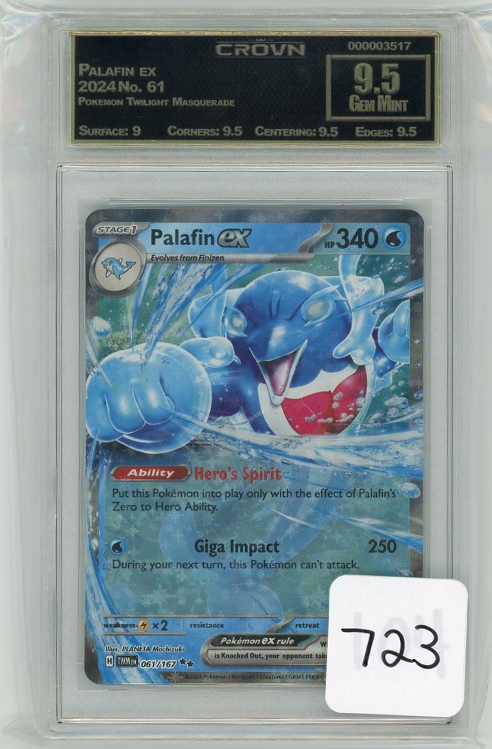 Palafin ex - 2024 Pokemon Twilight Masquerade CC&G Graded Gem Mint 9.5 (1 of 1)
