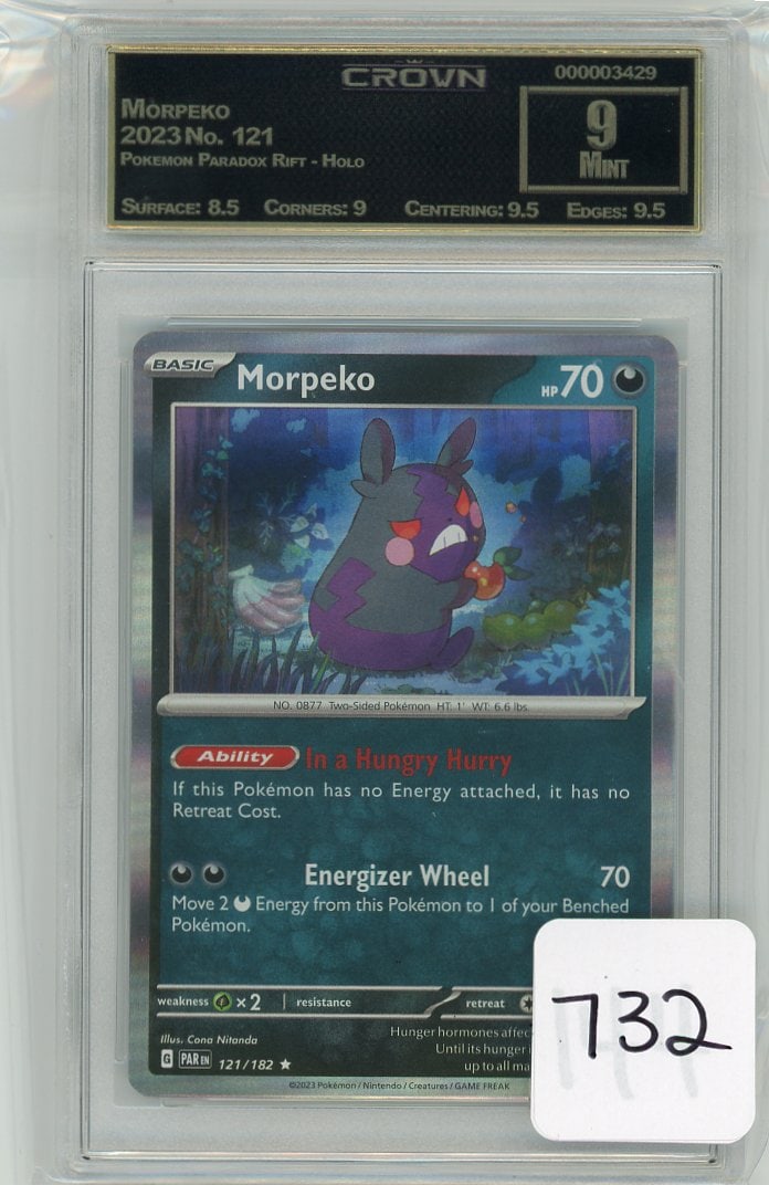 Morpeko - 2023 Pokemon Paradox Rift - Holo CC&G Graded Mint 9 (1 of 1)
