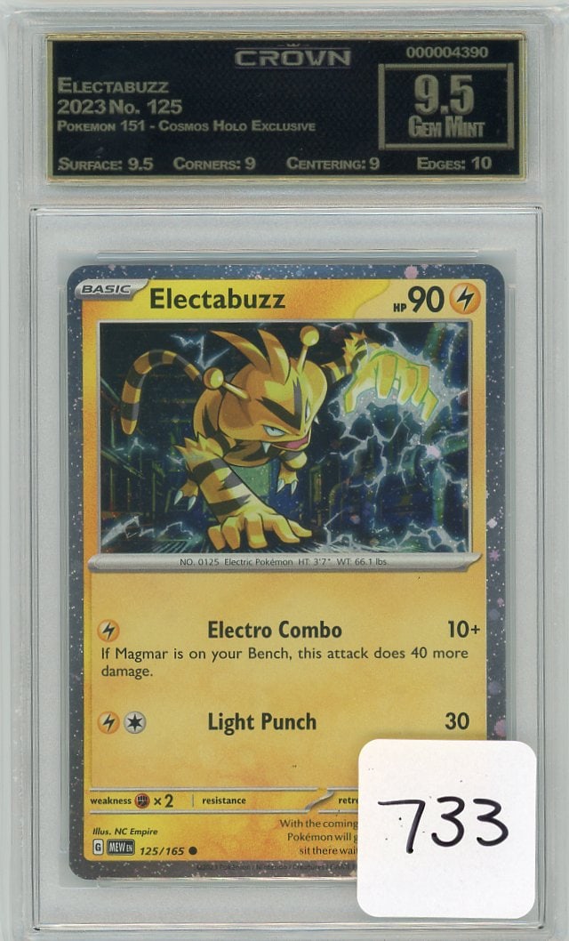 Electabuzz - 2023 Pokemon 151 - Cosmos Holo Exclusive CC&G Graded Gem Mint 9.5 (1 of 1)
