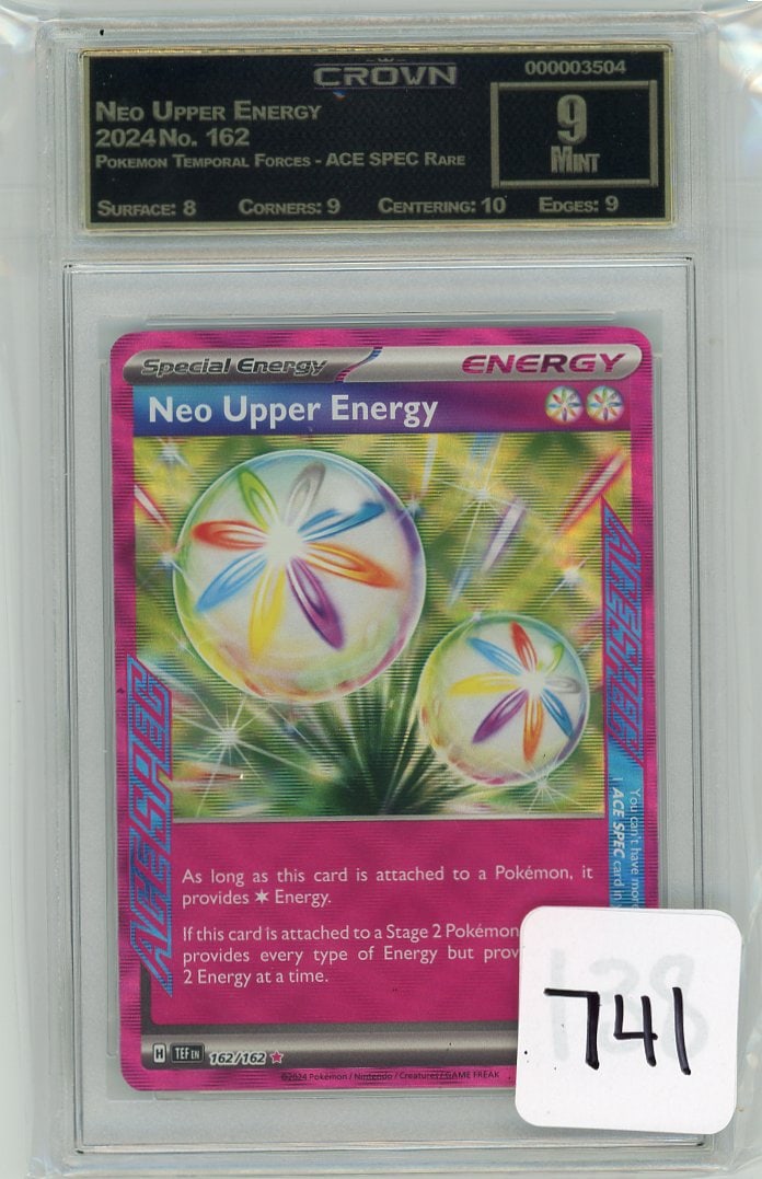 Neo Upper Energy - 2024 Pokemon Temporal Forces - ACE SPEC Rare CC&G Graded Mint 9: Neo Upper Energy - 2024 Pokemon Temporal Forces - ACE SPEC Rare CC&G Graded Mint 9
