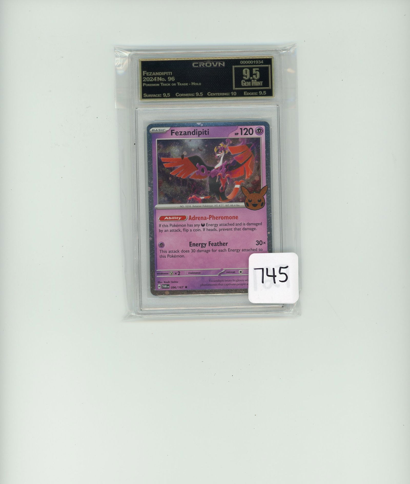 Fezandipiti - 2024 Pokemon Trick or Trade - Holo CC&G Graded Gem Mint 9.5 (1 of 1)