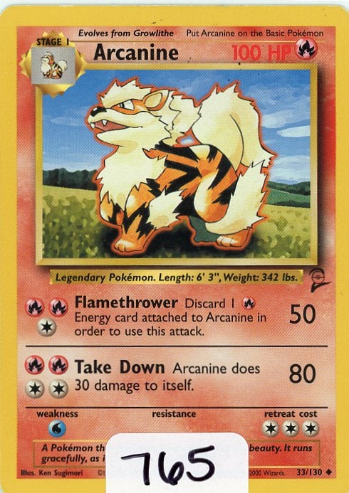 Arcanine - 2000 Pokemon Base Set 2 single (1 of 1)