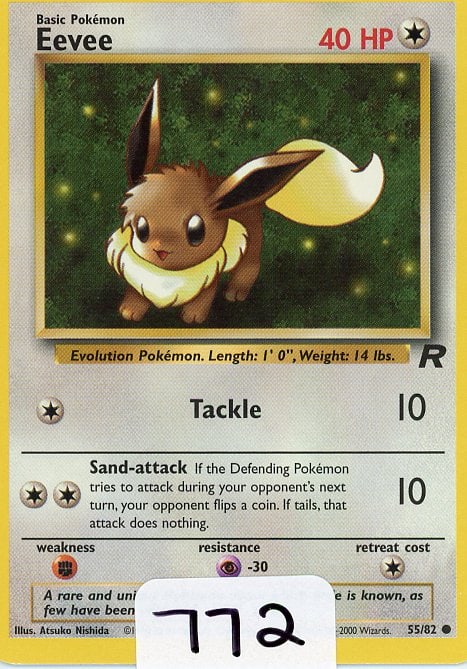 Eevee - 2000 Pokemon Team Rocket single: Eevee - 2000 Pokemon Team Rocket single