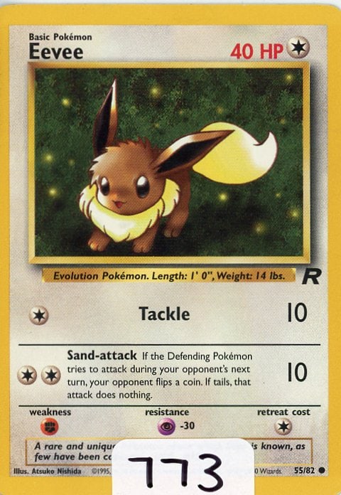 Eevee - 2000 Pokemon Team Rocket single: Eevee - 2000 Pokemon Team Rocket single