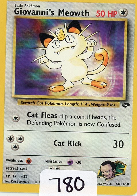 Giovanni's Meowth - 2000 Pokemon Gym Challenge single: Giovanni's Meowth - 2000 Pokemon Gym Challenge single