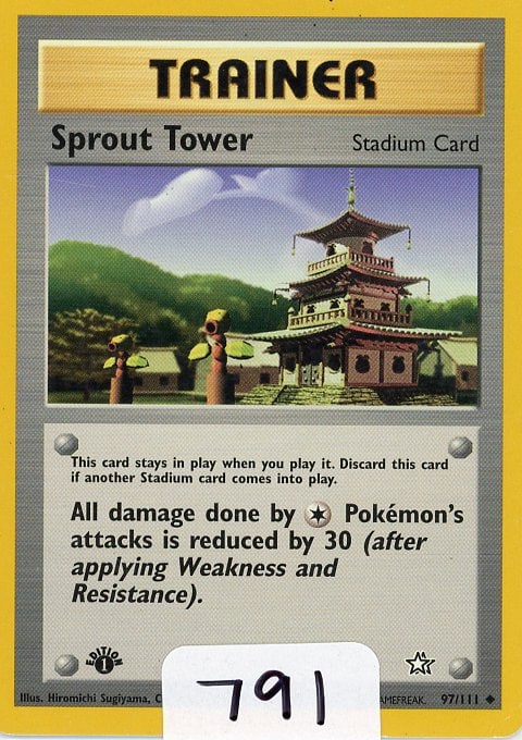 Sprout Tower - 2000 Pokemon Neo Genesis 1st Edition single: Sprout Tower - 2000 Pokemon Neo Genesis 1st Edition single