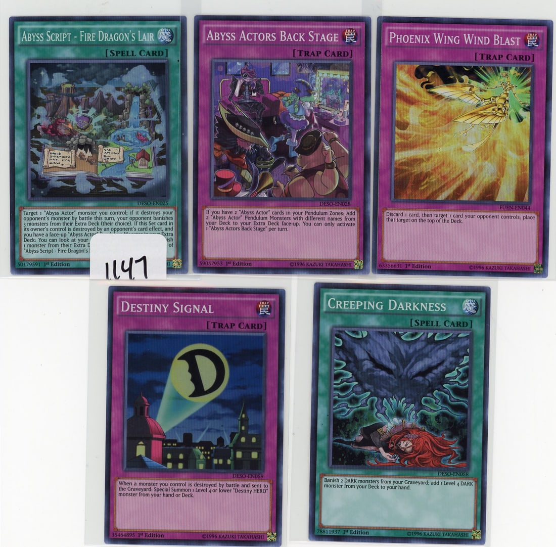 Lot of 5 Super Rare Yu-Gi-Oh! Cards: Lot of 5 Super Rare Yu-Gi-Oh! Cards